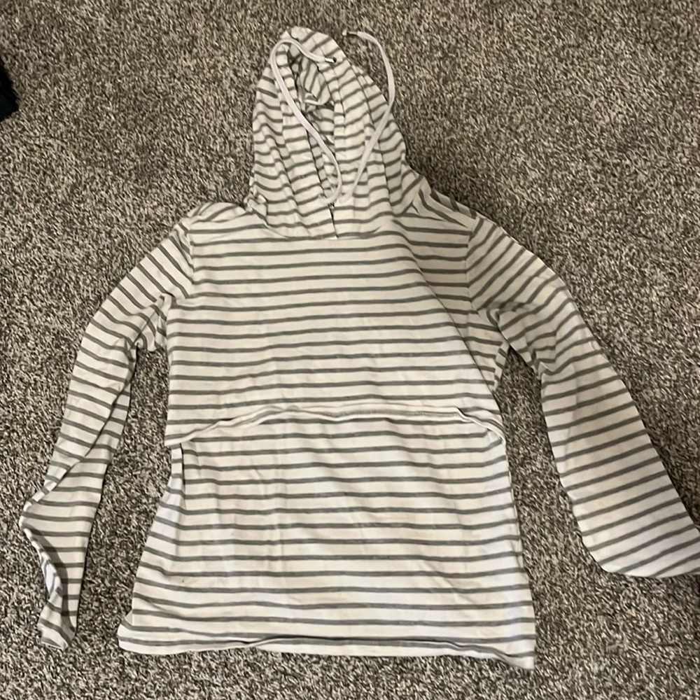 Striped nursing hoodie